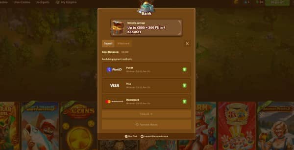 Banking on MyEmpire Casino site
