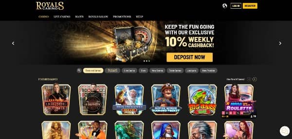 Visit hompage and tap the Register button to open the registration page on Royals Casino